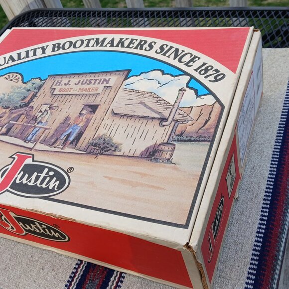 VINTAGE 80's JUSTIN COWBOY BOOTS - BLACK LIZARD/LEATHER - WOMEN'S 7.5 B - L4705 - Picture 13 of 13